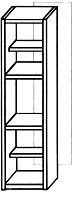 Esquema de Mueble de Cocina de Columna Despensero de Berzal Bricomaderas en Valladolid