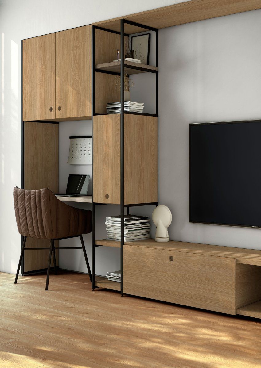 Decoración diseñada con la melamina Roble Hera de Finsa