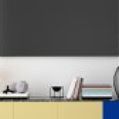 Ambiente decorativo con melamina Azul Handy de Finsa Berzal Bricomaderas Valladolid