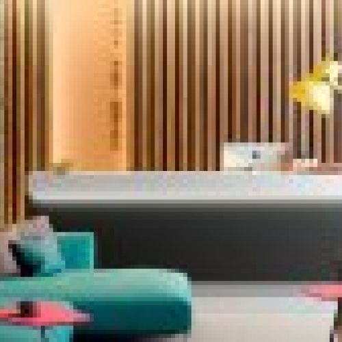Ambiente decorativo con melamina Gris Gu de Finsa Berzal Bricomaderas Valladolid