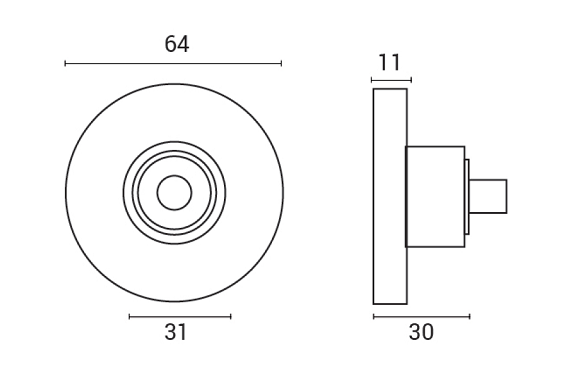 Esquema soporte para fijación del tubo a la pared