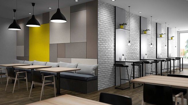 Ambiente Decoración creada con Melamina Amarillo Sol de Finsa Berzal Bricomaderas Valladolid