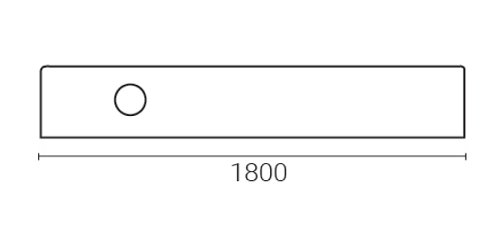 Esquema perfil en U para cabinas sanitarias