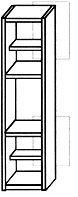 Esquema de Mueble de Cocina en KIT Columna Horno Microondas de Berzal Bricomaderas en Valladolid