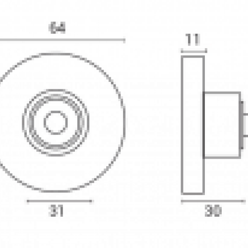 Esquema soporte para fijación del tubo a la pared