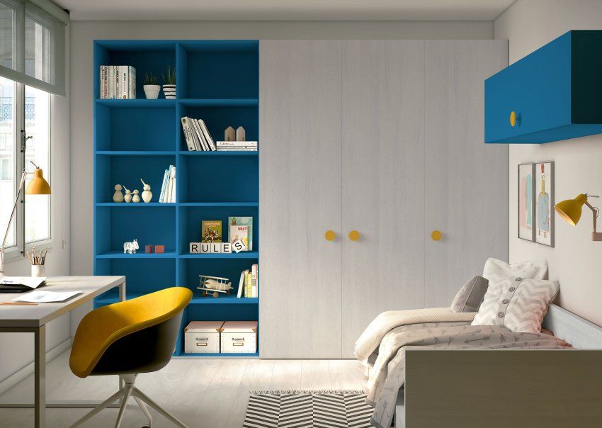 Decoración realizada con la melamina Roble Virginia de finsa